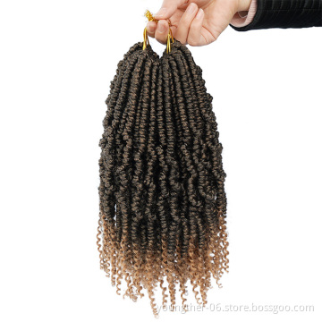 Bomb Twist 14inch 24stands Jumbo Passion Spring Twist Hair With Curly Ends Wavy  hair New Style Crochet Braids